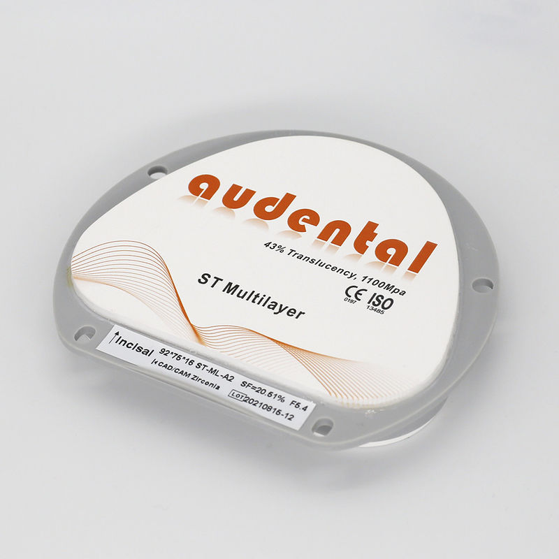 স্ট্রেনথ ST-Plus Multilayer zirconia block for Dental Restoration Vita 16 রঙ বৃত্তাকার ডিস্ক আকৃতি