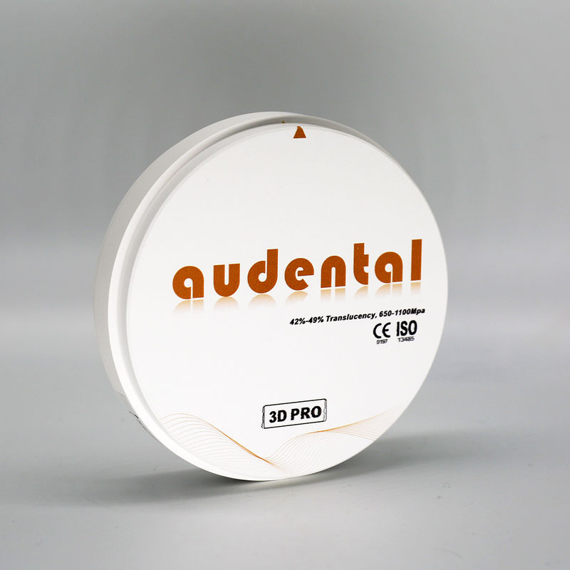 স্বচ্ছতা ৪২-৪৯% Audental CAD CAM জিরকন ডিস্ক, ২০ রঙের ডেন্টাল জিরকনিয়া ব্লক