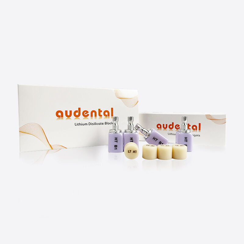 ডেন্টাল গ্লাস সিরামিকস লিথিয়াম ডিসিলিক্যাট উপাদান যা সামনের দাঁতের কাজের জন্য শক্তি এবং নান্দনিক কর্মক্ষমতা প্রদান করে