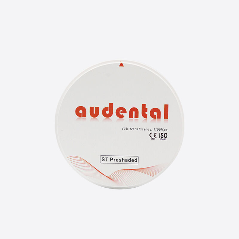 Pre Shaded Zirconia Block Featuring 1100 MPa Strength and 43 Percent Translucency for Natural Looking Dental Restorations