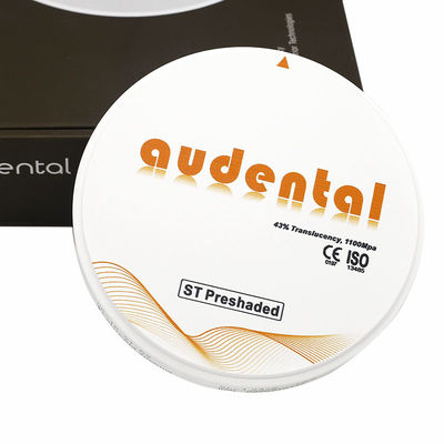 ক্যাড ক্যাম প্রি-শেডেড জিরকোনিয়া ব্লক এসটি/ডিএসটি উচ্চ স্বচ্ছতা জিরকোনিয়া ৪৩% আইএসও